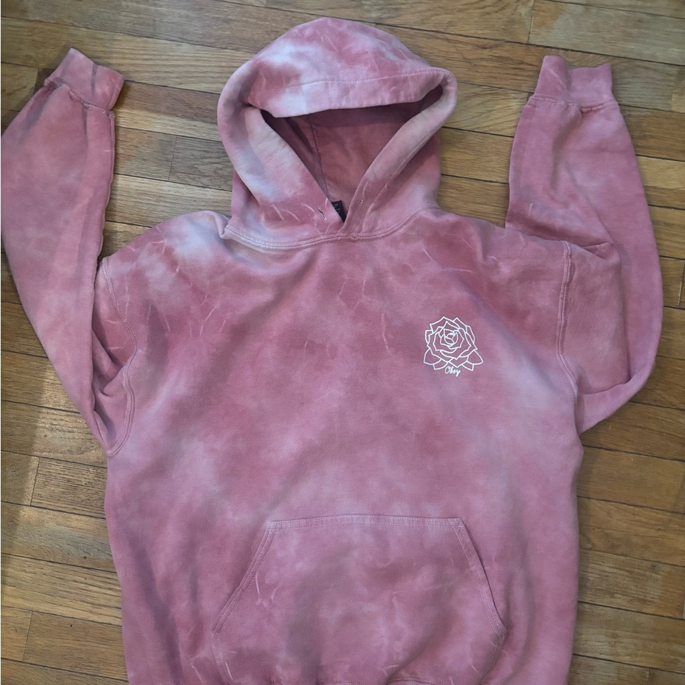 Obey Pink Tie-Dye Pullover Hoodie